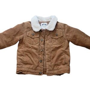 Boys size 2T - 3T Gymboree Corduroy Coat with Sherpa Collar